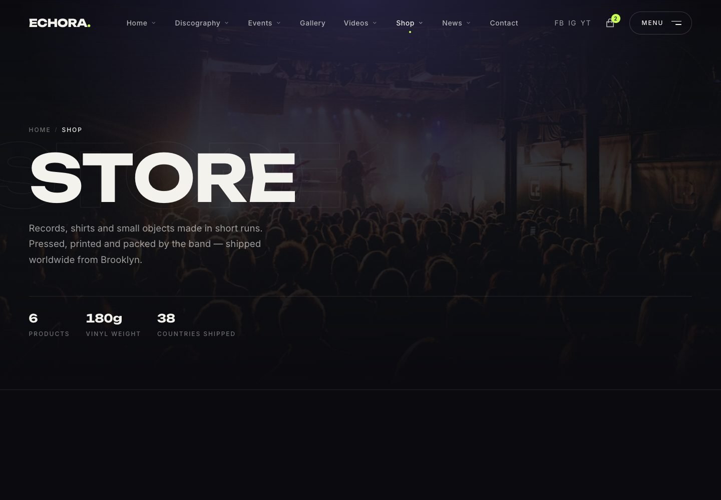 Shop — Inner page
